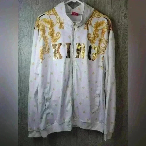 Men's Victorious Jeweled Tiger King track Jacket. Size XL. Cotton/Poly blend - Picture 1 of 8